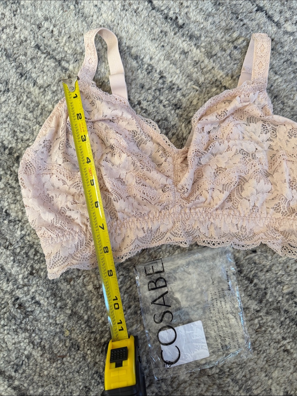 2 COSABELLA blush and black Never Say Never Sweetie bralette, M - Picture 5 of 6